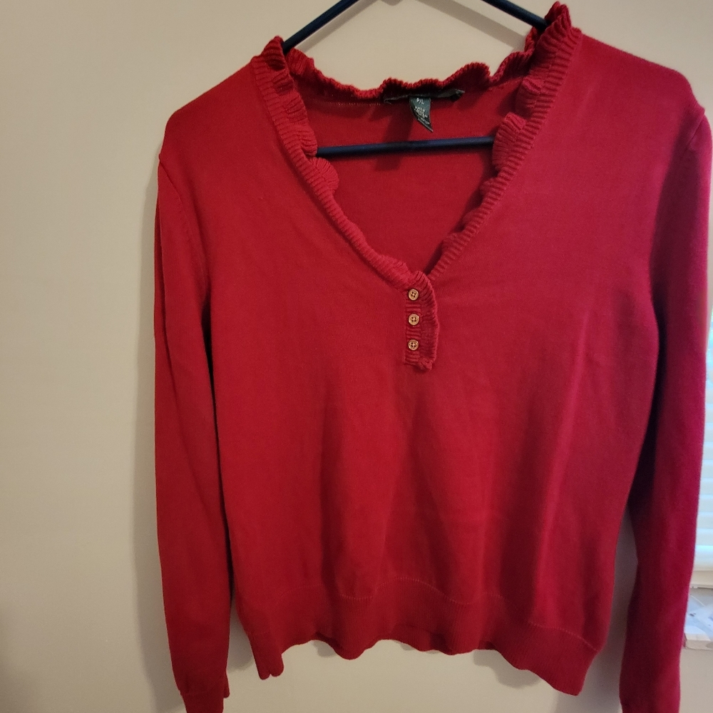 Ralph Lauren P-L light button down sweater
